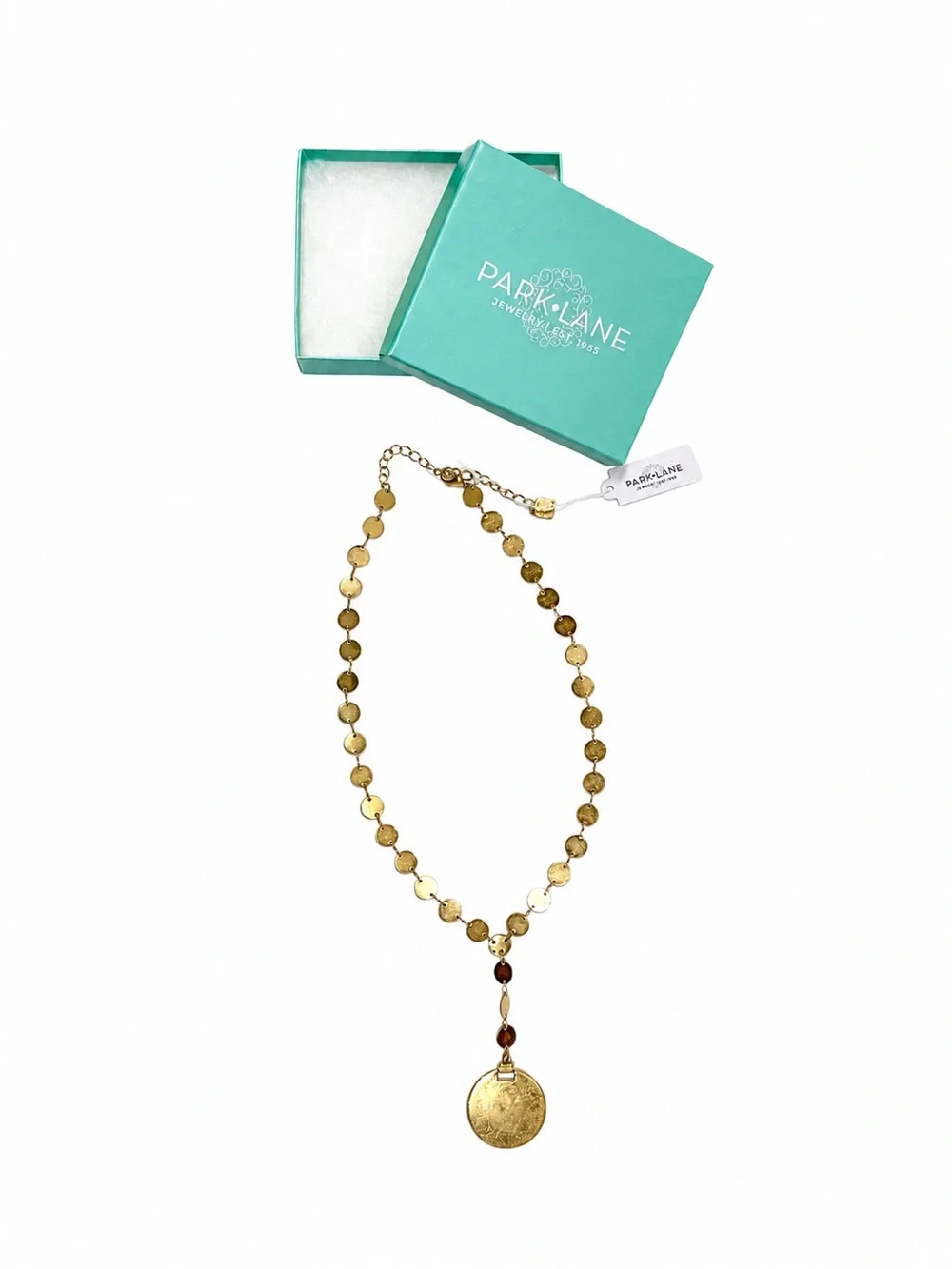 Park Lane Gold Disc Medallion Station Necklace